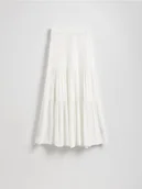 Spódnice - Reserved - Spódnica z wiskozy - biały - miniaturka - grafika 1