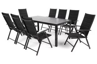 Meble ogrodowe aluminiowe Ibiza 185 cm Black / Black 8+1 - Meble ogrodowe - miniaturka - grafika 2