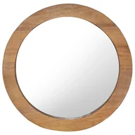 Lustra - vidaXL Lustro ścienne, 60 cm, tekowe, okrągłe - miniaturka - grafika 1