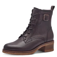 Kozaki damskie - Marco Tozzi Damskie buty Bootie Laced 2-25111-43, modne kozaki, mocca, 37 EU, Mocca, 37 EU - miniaturka - grafika 1