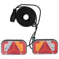 Akcesoria motoryzacyjne - vidaXL Lampy LED do przyczepy, 2 szt., czerwone, 24x5x14,5 cm, 12 V - miniaturka - grafika 1