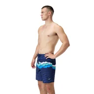 Kąpielówki męskie - SPEEDO SZORTY MĘSKIE STRIPE FLEX BRDSHRT 18" NAVY 8-00484501529 D4 T32 - miniaturka - grafika 1