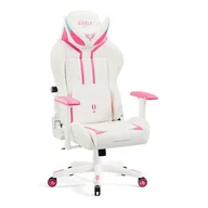 Fotele gamingowe - Diablo Chairs Fotel gamingowy Diablo X-Ray Normal Size: Biało-różowy - miniaturka - grafika 1