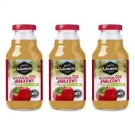 Soki i napoje niegazowane - Sady Wincenta Sok 100% jabłkowy naturalnie mętny tłoczony NFC Zestaw 3 x 330 ml - miniaturka - grafika 1