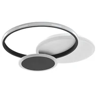 Lampy sufitowe - Lampa sufitowa LED metalowa czarno-biała ZAMI - miniaturka - grafika 1