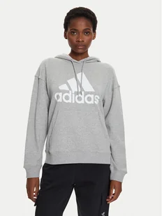 adidas Bluza Essentials Big Logo IC9865 Szary Loose Fit - Bluzy damskie - miniaturka - grafika 1
