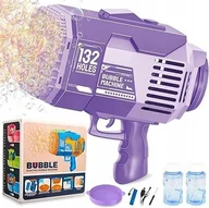 Bańki mydlane - Pistolet Maszyna do baniek mydlanych dla dzieci 132 otwory LED, Fioletowy - miniaturka - grafika 1