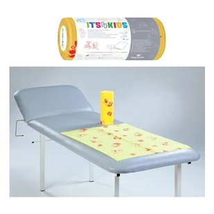 Podkład dla dzieci na rolce 50cm x 80cm żółty podfoliowany 54g Its4kids 25szt - Kosmetyczne akcesoria jednorazowe - miniaturka - grafika 1