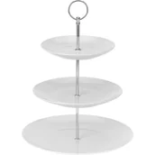 Tace i patery - EH Excellent Houseware Okrągła patera na ciasta torty owoce 3-poziomy ceramiczna B017SR1FQU - miniaturka - grafika 1