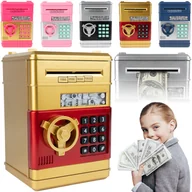 Skarbonki - Skarbonka Sejf na Banknoty Monety Otwierany na PIN - miniaturka - grafika 1
