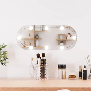 Lustro ścienne z LED, 20x50 cm, szklane, owalne Lumarko! - Lustra - miniaturka - grafika 1