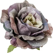 Sztuczne kwiaty - [68b5251] Róża główka rozkwitnięta 10cm fioletowo- miętowa cieniowana - miniaturka - grafika 1