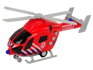 Helikopter Ratunkowy Straż Pożarna Czerwony Dźwięk Światła Śmigła - Zabawki zdalnie sterowane - miniaturka - grafika 3