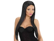 Halloween - Peruka czarna Glamour - 1 szt. - miniaturka - grafika 1