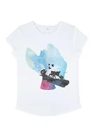Koszulki i topy damskie - Disney Classics Women's Watercolor Bambi Organic Rolled Sleeve t-shirt damski, biały, S, biały, S - miniaturka - grafika 1