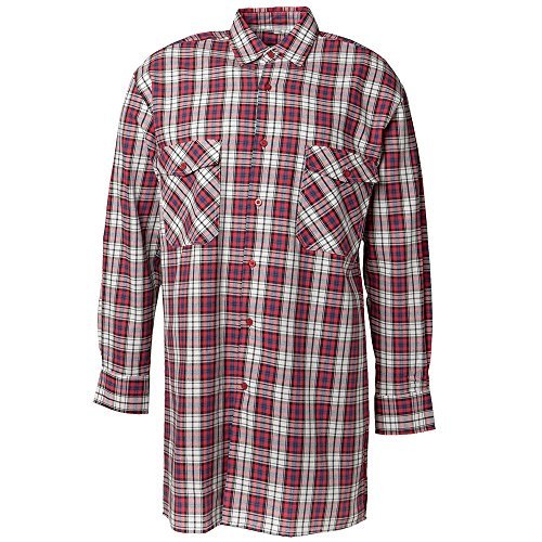 Planam Koszulka Męska Flanelowa ''2001'', rozmiar 49/50, 4XL, czerwona w kratkę, 451049