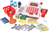 Zabawy w naśladowanie dorosłych - Kasa Sklepowa Z LCD Kalkulator Koszyk Akcesoria - miniaturka - grafika 1