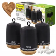 Herbata - Zestaw Komplet 3 Pojemników Ceramicznych Kawa Herbata Cukier 800 Ml Maestro - miniaturka - grafika 1