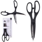 Nożyczki - Nożyczki uniwersalne stalowe biurowe kuchenne dziadek do orzechów otwieracz 21 cm - miniaturka - grafika 1