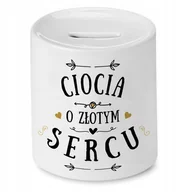 Skarbonki - Skarbonka Dla Cioci na Urodziny Imieniny Prezent z Nadrukiem ze Zdjęciem + Opakowanie na prezent (wzór 02) - miniaturka - grafika 1