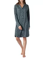 Piżamy damskie - Schiesser Damska Koszula Nocna, 100 Cm, Ciemnoniebieska, 38 - miniaturka - grafika 1