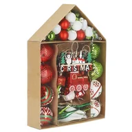 Bombki - Bombki choinkowe 74 szt. multikolor zestaw choinkowy ozdoby świąteczne - miniaturka - grafika 1