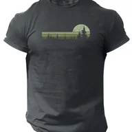 Koszulki męskie - TEMU Męska Koszulka z Nadrukiem Leśnym w Stylu Vintage - Krótki Rękaw, Okrągły Dekolt, Lekki Letni T-shirt z Spokojnym Wzorem Natury, Idealny na - miniaturka - grafika 1