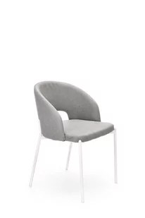 Krzesło tapicerowane szare K486 na białych nogach - Krzesła - miniaturka - grafika 1