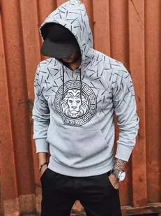 Bluza męska z nadrukiem szara Dstreet BX5314-XXL - Bluzy męskie - miniaturka - grafika 1