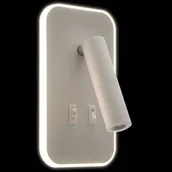 Lampy ścienne - Ideus Kinkiet LAMPA ścienna OTELLO LED D 03723 metalowa OPRAWA tuba LED 6W 3000K + 3W 4000K regulowana biała 03723 - miniaturka - grafika 1