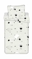Pościel - Komplet pościeli 4 szt. 140x200-2szt 70x90 - 2szt.Owieczki szara czarna z mikrofibry - miniaturka - grafika 1