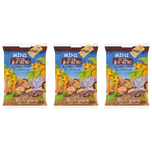Bio Ania Ciastka z czekoladą mini jungle Zestaw 3 x 100 g Bio - słodycze lub przekąska - Ciastka - miniaturka - grafika 1