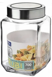 POJEMNIK KUCHENNY SZKLANY RUBI 700ML SZARY GALICJA - Pojemniki kuchenne - miniaturka - grafika 1