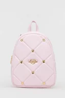 Plecaki - Love Moschino plecak damski kolor różowy mały z aplikacją - miniaturka - grafika 1