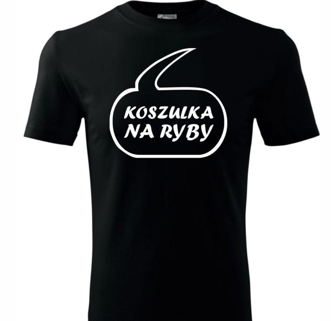 KOSZULKA Wędkarska MĘSKA ŚMIESZNA T-SHIRT Na Ryby Dla Wędkarza r. L #34