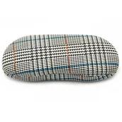 Akcesoria do okularów - Etui Futerał na okulary ET-104K kratka szary - miniaturka - grafika 1