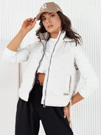 Kamizelki damskie - Kamizelka damska pikowana TREOS biała Dstreet TY4219-L - miniaturka - grafika 1