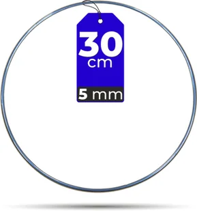 Obręcz SREBRNA do łapacza snów 30 cm 5 mm GRUBY DRUT - Wyposażenie pokoiku dziecięcego - miniaturka - grafika 1