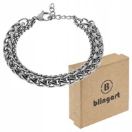 Bransolety męskie - Bransoletka MĘSKA srebrna SPIGA ANKIER podwójna - miniaturka - grafika 1