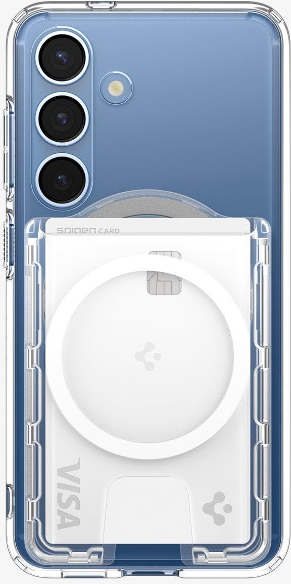 Spigen Ultra Hybrid Wallet MagSafe+, crystal clear - Samsung Galaxy S25 Series