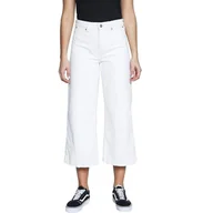 Spodnie damskie - Spodnie damskie Pepe Jeans Groove białe szeroka nogawka jeansowe 7/8-W25 - miniaturka - grafika 1