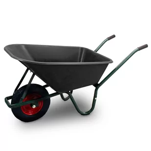 Taczka Ogrodowa 100L 250kg Misa Z PVC Czarne Koło PU - Taczki - miniaturka - grafika 1