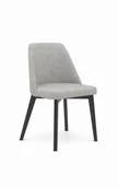 Krzesła - Flavio 1 krzesło tapicerowane szare nogi czarne - miniaturka - grafika 1