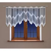 Firany - Firana gotowa 90 x 300 cm biała z taśmą marszczącą - miniaturka - grafika 1