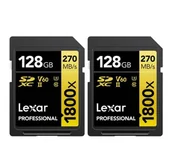 Karty pamięci - Lexar 2x128GB 1800x Professional SDXC UHS-II U3 V60 - miniaturka - grafika 1