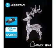 Ozdoby bożonarodzeniowe - Aigostar - LED Zewnętrzna dekoracja bożonarodzeniowa LED/3,6W/31/230V 6500K 105cm IP44 renifer - miniaturka - grafika 1