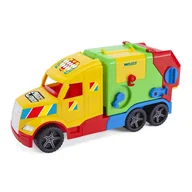 Samochody i pojazdy dla dzieci - Magic Truck Basic śmieciarka kontener 36331 Wader - miniaturka - grafika 1