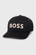 Czapki męskie - BOSS czapka kolor czarny z aplikacją - Boss - miniaturka - grafika 1