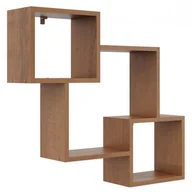 Półki do salonu - Wisząca półka na książki w kolorze orzech A8-R45 - miniaturka - grafika 1