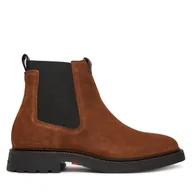 Botki męskie - Sztyblety Tommy Hilfiger Comfort Lwt FM0FM05592 Brązowy - miniaturka - grafika 1